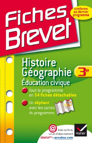 Fiches Brevet Histoire-Géographie Éducation civique 3e