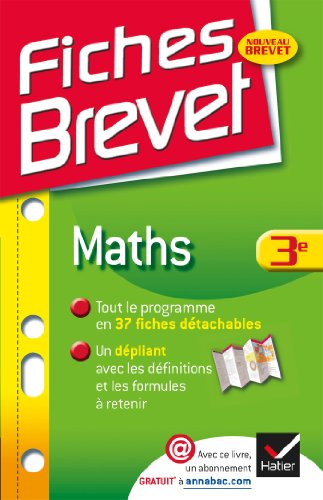 Fiches Brevet Maths 3e